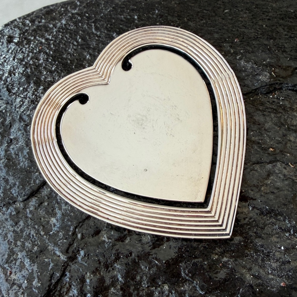 Vintage Christofle Fleuron Heart Shaped Bookmark Valentine’s Day